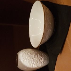 Lenox bowl and vase
